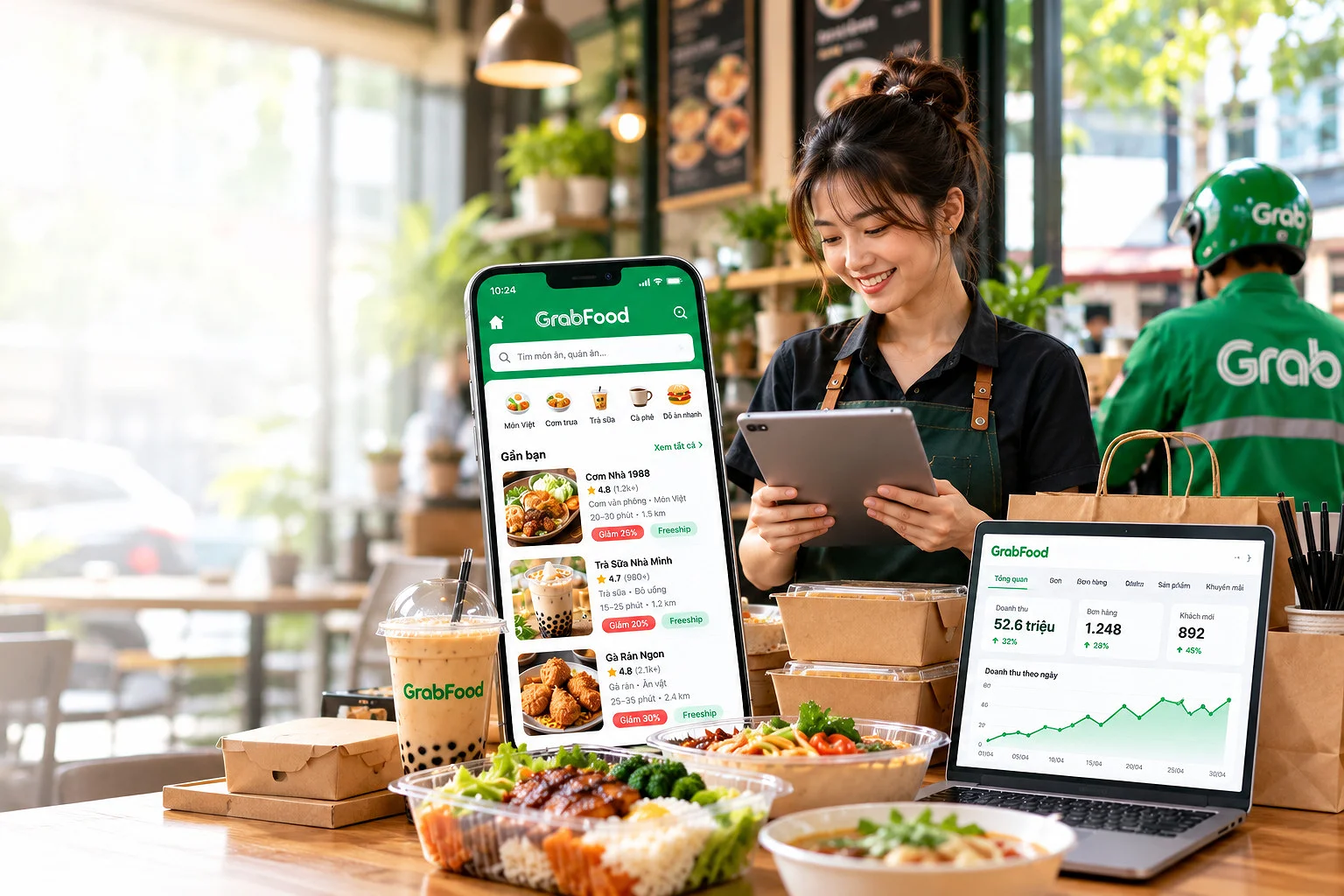 Dịch vụ vận hành GrabFood tại Thủ Đức và Bình Dương
